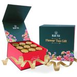 BLUE TEA - Assortment Flower Tea Gift Set - 9 Flavors Flower Based Tea (5x9 = 45 Tea Bags - Plant-Based) | Diwali Gifts | Natural Ingredients - Flower-Based - Herbal Tea - Caffeine Free | Variety Pack