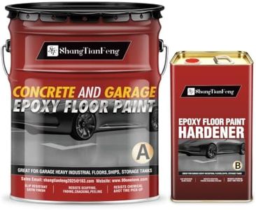 Two-Component Epoxy Floor Paint Kit, 4 Gallon Self-Leveling & Roller Coating All-In-One, Medium Gray,100% Solids Content, 6H Hardness, Long-Lasting Wear Resistance, Compatible with decorative color flakes