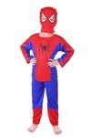 KAUSHIK ENTERPRISES Hosiery Fabric Spiderman Superhero Costume For Kids Halloween Dress Fancydress Birthday Gift | Cosplay Bodysuit for Boys and Girls, 5-6 Years