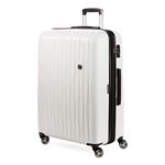 SwissGear 7272 Energie Hardside Expandable Luggage with Spinner Wheels, White, Checked-Large 27-Inch, 7272 Energie Hardside Expandable Luggage With Spinner Wheels