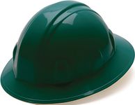 Pyramex Safety SL Series, Green Full Brim Hard Hat, HDPE, Ratchet Closure, ANSI Z89.1 Type 1 Class C, G and E