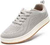 STQ Business Casual Shoes Women Fashion Sneakers Lace Up Mesh Shoes Breathable Walking Shoes Taupe Size 9