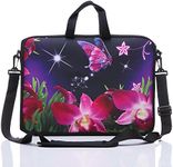 11-Inch to 12-Inch Neoprene Laptop Sleeve Case Bag with shoulder strap For 11" , 11.6" , 12" Ultrabook/Acer/ Asus/Dell/HP/Toshiba/Lenovo/Chromebook (Pink flower)