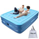 CAMULAND Queen Air Mattress with Built in Pump for 2 Persons, 203X152X46CM in Double-High Self Inflation&Deflation Camping Bed for 2 Persons for Indoor Home,Camping,Guests,Travel