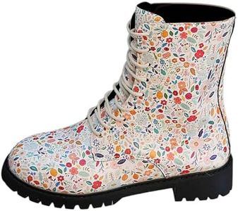 Allbestop Mode Femme,Bottes Compensées Fourrées Femme Plateforme Bottes Femmes De Cowboy Sneaker Shield Chaussure De Securite Femme de Talon Eponge(Blanc,40)