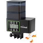 Petbank Automatic Fish Feeder for Aquarium, 230/510ML Adjustable Timer Fish Feeder Dispenser with 0.1-2g Precision Feeding, Feed Cleaning & Shortage Alert,Moisture-Proof, LCD Display,USB Rechargeable