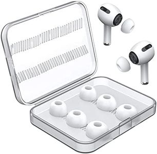 [3 Pairs] AirPods Pro Replacement Ear Tips for AirPods Pro Accessory, Silicone Earbuds Tips with Noise Reduction Hole, with Portable Storage Box and Fit in The Charging Case (S/M/L, White)