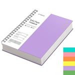 EMSHOI B5 Notebook Lined 300 Pages/150 Sheets, Spiral Notepad Multi-coloured, 100gsm Thick Paper, Waterproof Hardcover, Writing Journal for Women Men Work Office School,19 x 25 cm, Purple