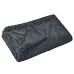 Amazon Basics Microfiber Cleaning Cloth | 1200 GSM | Ultra Soft | Super Absorbent | Reusable | Pack of 1 (Grey)- 60cm X 40cm