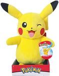 Pokémon Pokemon 97730 30 cm plush Pikachu PLUSH-12-Inch Authentic Details-Toys for Kids, Single, Mehrfarbig