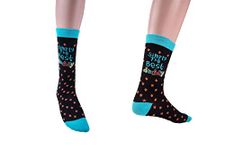 SHATCHI Simply The Best Daddy Novelty Socks For Men Designer Socks Fathers Day Christmas Birthday Gift(Black And Blue)