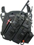 COAXSHER Radio Chest Harness Rig for 2 Way Radio, GPS and Hand Held Electronics | Ideal for Tactical Search and Rescue, Ski Patrol, Military and Emergency Response Personnel (Black, DR-1 Commander)