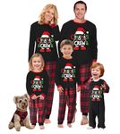 Awoscut Family Christmas Pajamas Matching Pajamas for Family, Xmas PJs Sets Holiday Sleepwear, #A-2, Large