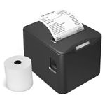 Bisofice Thermal Receipt Printer 80mm with Auto Cutter, High Speed POS Printer with USB & LAN Port, ESC/POS Support Windows/Mac/Linux/Cash Drawer, for Restaurant Shop Business