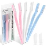 Eyebrow Razor DUAIU 6Pcs Dermaplaning Blades for Face Facial Hair Remover for Peach Fuzz Exfoliating Tool Face Razors for Women Men