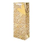 Hallmark Multi-Occasion Bottle Bag - Kraft Hearts Design