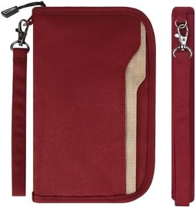 ZOPPEN Rfid Passport Holder Travel Wallet Family Documents Organizer Travel Accessories for 6 Passport, #04 Burgundy