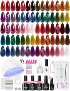 Beetles Gel Nail Polish Kit with U V Light 69PCS 35 Colors Gel Nail Set