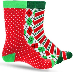 LUTHER PIKE SEATTLE Christmas Fun Socks For Men: Mens dress socks colorful