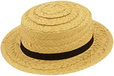 B&S Trendz Straw Boater Hat Unisex Fancy Party Hat Accessory