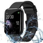 m i D20 Y68 Smart Watch for Kids Girls 9-12 Year Old, Mens, Girls, Women Id116 Plus 2024 Latest Brand for Android & iOS Phones Waterproof Activity Tracker,Digital Touchscreen HR Monitor - Black