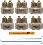 Aquarium Choice 6 Pieces CO2 DIY Reactor Bottle Cap Fish Tank DIY Quick Twist co2 Bottle Cap with 118 INCH Long Hoses