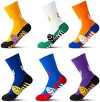 ELUTONG Boys Basketball Socks 6 Pai