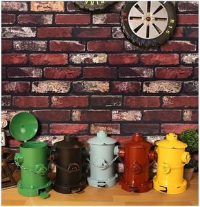 ConCus-T Red Brick Effect Wallpaper 44.5×1000CM Waterproof Vinyl Self Adhesive Peel and Stick DIY Sticker for Kitchen Bathroom Bedroom Funiture Wall Art Decor