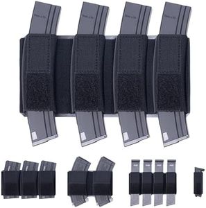 CLTAC Magazine Holder Insert Pouch Elastic Holster for 9mm SMG MP5 MP9 Mag with Hook & Loop Fastener for MK5 D3CRM Ferro Tactical Chest Rig Range Bag Gun Safe Door Organizer