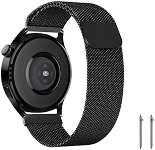 ZoRoll Bracelet 22mm Compatible avec Huawei Watch GT 4 46 mm/Watch 4 Pro/Watch 4/Ultimate/Buds, Inoxydable Metal Sangle de remplacement magnétique Compatible avec Huawei Watch GT 3 Pro 46mm - Noir