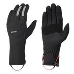 XTRIM Unisex Trekking Gloves for Bike Riding with Touchscreen Finger, Stretchable, Pairing Buckle, Breathable Mesh Fabric, Biking Gloves for Men, Woolen, Thermal Gloves (Black, 1 Pair)
