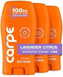 Carpe Underarm Antiperspirant and Deodorant, Clinical strength with Lavender Citrus scent, Combat excessive sweating Stay fresh and dry, Great for hyperhidrosis (Pack of 3)
