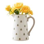 Bee Flower Vase Jug, Flower Vase Jug, Xmas Ceramic Flower Pitcher Vase Jug with Handle, Decorative Bee Artificial Flowers Jug for Home Decor, Novelty Gifts for your loved on Christmas