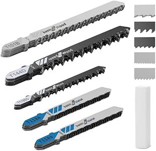 20 Piece Jigsaw Blades Set Assortment of Professional T-Handle Jig Saw Blade Kits Multi-Purpose Jig Saw Blades Replacement Set for Wood Pruning, Plastic, and Metal Cutting