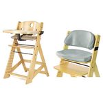 Keekaroo Height Right High Chair with Tray + Keekaroo Comfort Cushions (Grey)