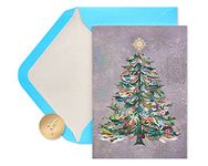 Papyrus Christmas Cards Boxed with Envelopes, Joyful Holiday, Festive Christmas Tree (14-Count)