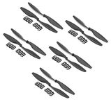 Techleads 5 Pairs Nylon 10 x 4.5" 1045 1045R CW CCW Propeller Black for DJI F450 500 F550 FPV Multi-Copter, Black