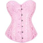 Grebrafan Corset Top for Women Night Out Renaissance Bustier (UK(16-18) 3XL, Pink)