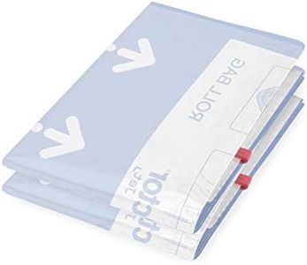 Compactor - Lot de Sacs sous vide de voyage Roll-up M, 2 sachets, rangement valise cabine avion, camping, compression manuelle sans aspirateur, idéal pour vêtements légers, t-shirts, polos, débardeurs
