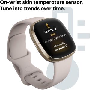 Fitbit Sense Smartwatch – Lunar White, Health & Fitness Tracker