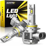 AUXITO Upgraded 9005 LED Headlight Bulbs, 26000LM 700% Brighter 6000K White Wireless HB3 LED Headlights High and Low Beam Replacement Headlights, Plug and Play, Pack of 2