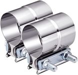EVIL ENERGY Exhaust Clamp, Lap Joint Band Clamp Stainless Steel (2.25 Inch,2Pcs)