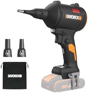 WORX 20V Akku-Staubbläser mit bürstenlosem Motor, elektrisches Luftgebläse zum Reinigen, Aufblasgerät für Matratzen, Druckluftgebläse (WX099.9 Without Battery and Charger)