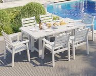 AMERLIFE 7-Piece HDPE Outdoor Dinin
