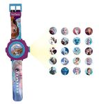 Lexibook, Frozen, Adjustable projection watch digital screen, 20 images of Elsa, Anna and Olaf, for Children, Blue / Purple, DMW050FZ, Berry