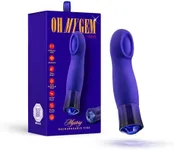 Blush Novelties Oh My Gem - Mystery - 5.5Puria Silicone G Spot Vibrator - 5 Speeds & 5 Unique Vibrating Modes with Warming Function - USB Rechargeable with Cable Included - Sapphire