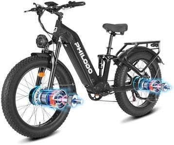 ADVENCO Dual Motor E-Bike, 60V 25AH Long Range Electric Bike for Adults Dirt Bike, Fat Tire Hunting Ebike for All Terrain, Full Suspension Electric Bicycle