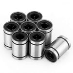 Linear Ball Bearings, 8pcs LM10UU 10mm Ball Bearing 3D Printer CNC Parts Bushing Linear Motion Accessory