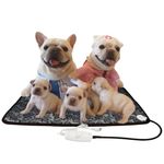 Heated Dog Bed Dog Heating Pad Indoor,Outdoor Heated Cat Pad,Pet Bed,Dog Pad Mat,Electric Heating Pad Waterproof Adjustable Warming Bed with Chew Resistant