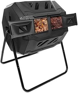 Dripex Tumbling Compost Bin 160L, Dual Chamber Rotating Composter, Compost Tumbler Tumbling Composter, BPA Free, Create Fertile Soil, Aerating Compost Tumbler Bin, Black